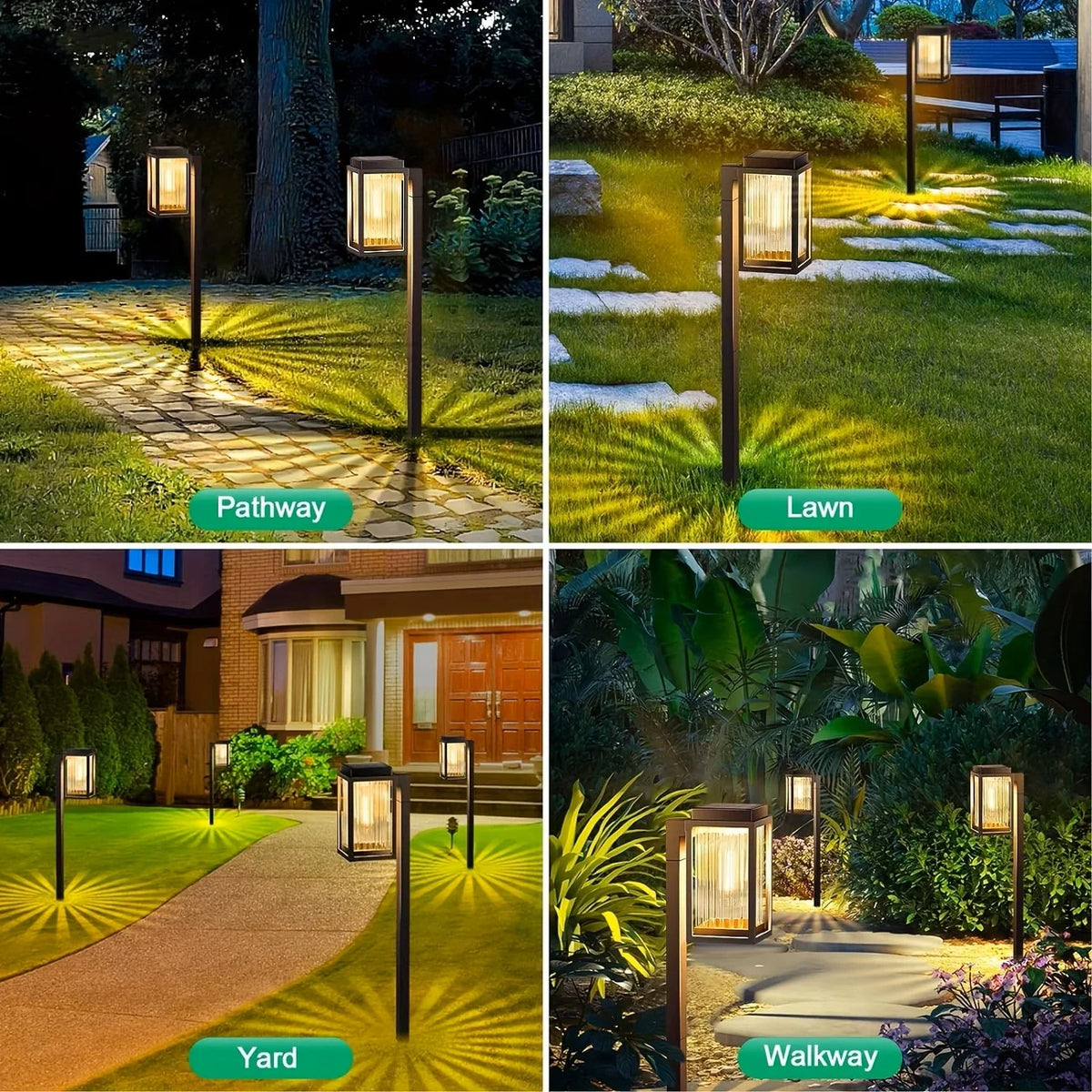 Solar Pathway Garden Lights Outdoor Waterproof LED Landscape Lamps