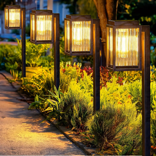 Solar Pathway Garden Lights Outdoor Waterproof LED Landscape Lamps