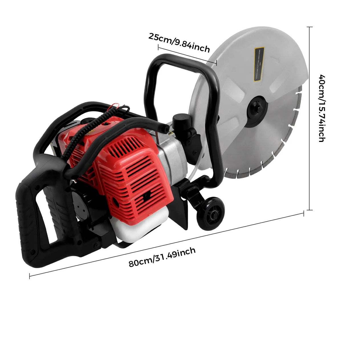 CNCEST 1400W Gas Powered Concrete Cutting Saw for Stone Slotting