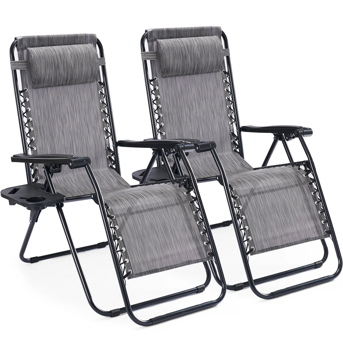 JHK Portable Zero Gravity Recliner Outdoor Folding Lounge Chair