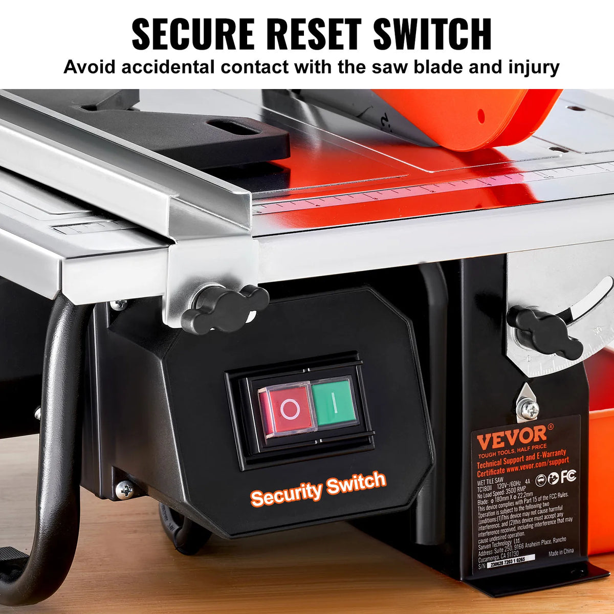 Succebuy Wet Tile Saw With Reservoir And Adjustable Angles