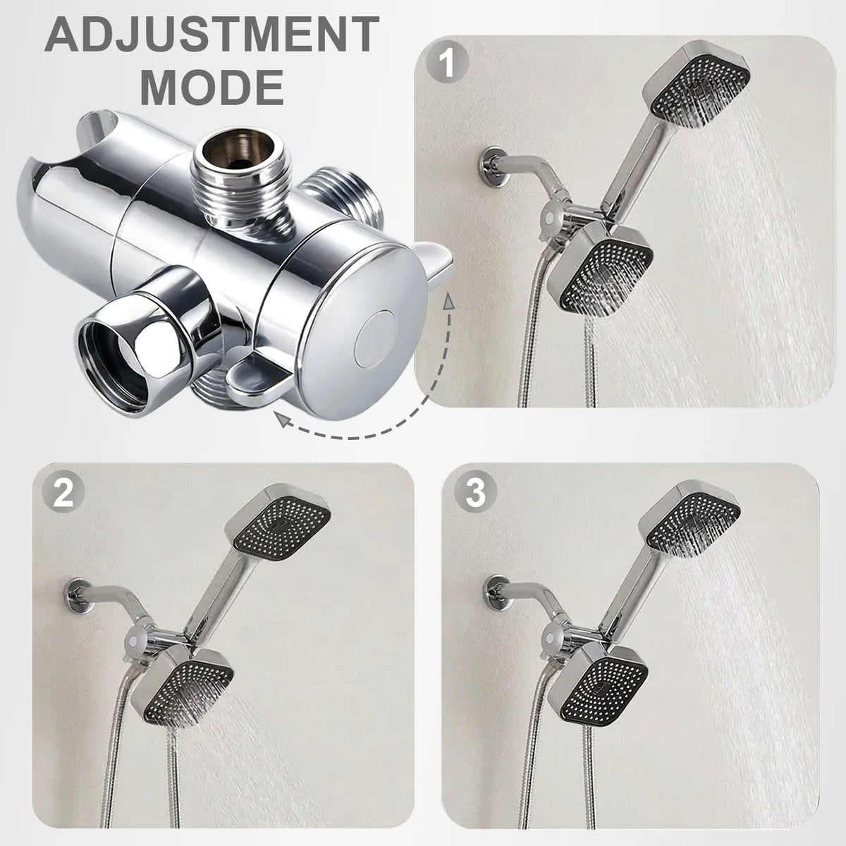 High Flow Wall Mounted Rain And Handheld Shower Set
