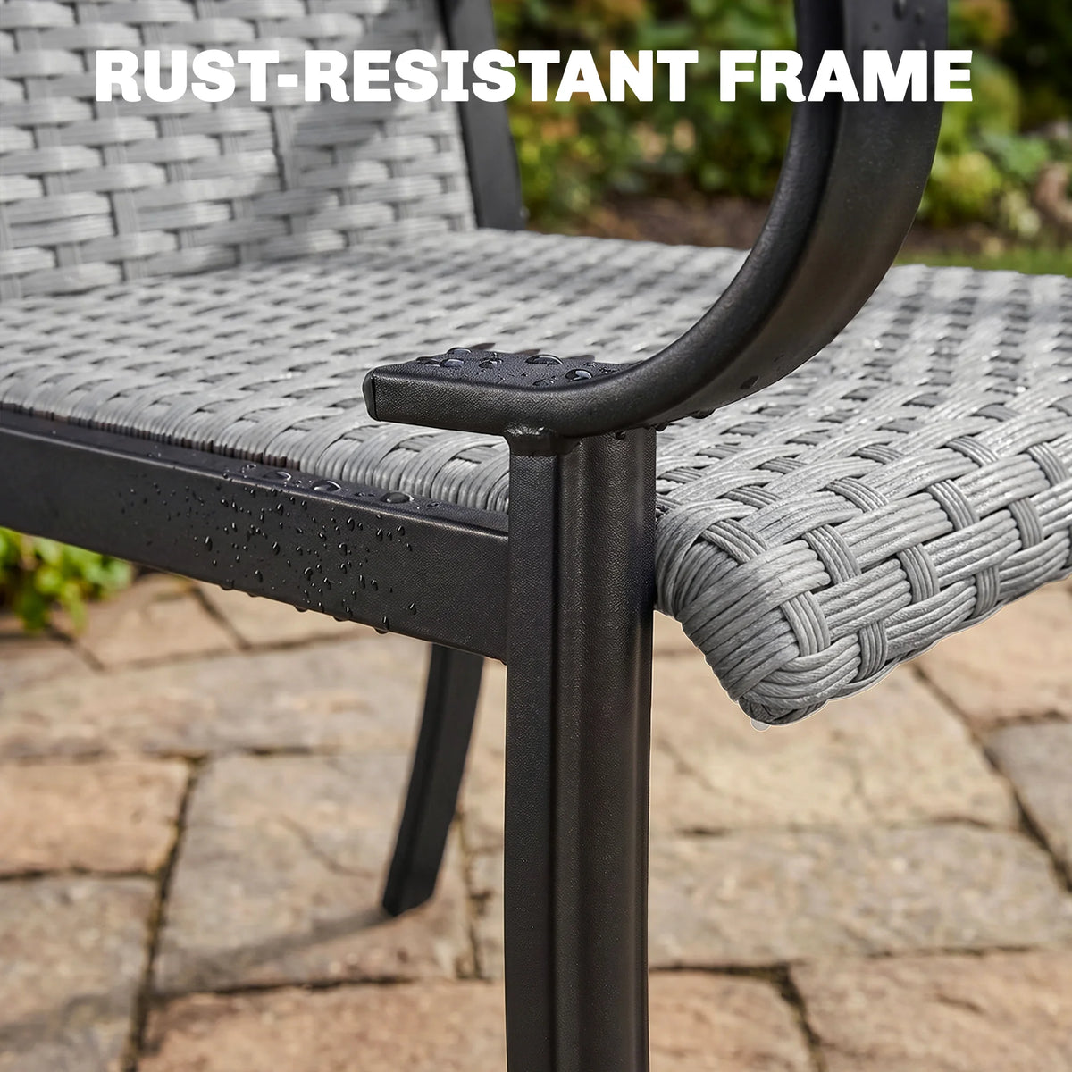 Outsunny Outdoor Wicker Dining Chairs With Armrests Set Of Two